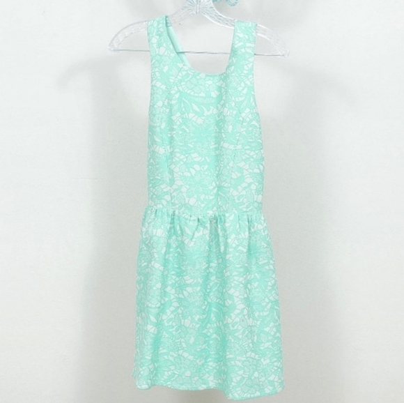 Annabella Dresses & Skirts - Annabella Mint Floral Sleeveless Dress